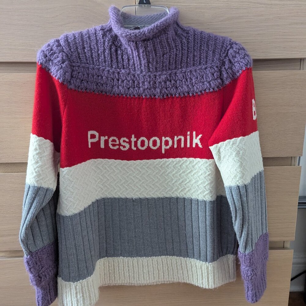 Undercover AW19 Jun Takahashi A Clockwork Orange Russian Words Wool Sweater